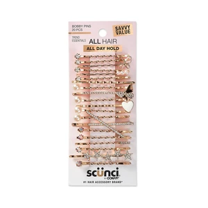 Rhinestone and Pearl Embellished Metal Bobby Pins - All Hair - 20pcs Rhinestone and Pearl Embellished Metal Bobby Pins - All Hair - 20pcs