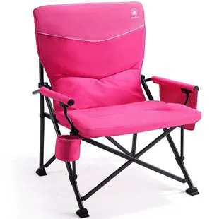Padded Oversized Camping Chair for Women, Heavy Duty, Side Pockets, 500lbs, Pink Padded Oversized Camping Chair for Women, Heavy Duty, Side Pockets, 500lbs, Pink
