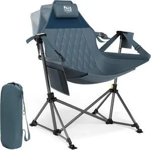 Hammock Camping Chair, Oversized Swinging Chair, 400lbs Load | Portable Folding Rocking Camping Chair with Adjustable Back & Seat Height for Outdoor Lawn, Backyard and Patio Hammock Camping Chair, Oversized Swinging Chair, 400lbs Load | Portable Folding Rocking Camping Chair with Adjustable Back & Seat Height for Outdoor Lawn, Backyard and Patio