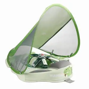 Mambobaby Baby Swim Float with Canopy Non-Inflatable Infant Pool Float with Tail Avoid Flip Solid Skin-Friendly Material for 3-24 Months Toddler Boys Girls (Light Green) Mambobaby Baby Swim Float with Canopy Non-Inflatable Infant Pool Float with Tail Avoid Flip Solid Skin-Friendly Material for 3-24 Months Toddler Boys Girls (Light Green)