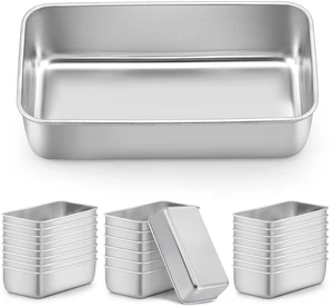 Loaf Pans 24 PCS, 9x5 Inch Stainless Steel Bread Baking Pans | Loaf Tins for Sourdough, Sandwich, Meatloaf, Dishwasher Safe, No Coating & No Toxic, Bulk Set for Bakery & Commercial Use Loaf Pans 24 PCS, 9x5 Inch Stainless Steel Bread Baking Pans | Loaf Tins for Sourdough, Sandwich, Meatloaf, Dishwasher Safe, No Coating & No Toxic, Bulk Set for Bakery & Commercial Use