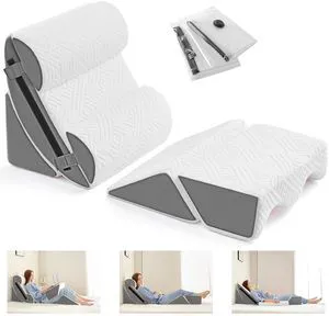 6pcs Orthopedic Bed Wedge Pillow Set for Post Surgery, Memory Foam for Sleeping, Back and Leg Pain Relief Comfortable & Adjustable Support Pillows-Anti Snoring, Heartburn 6pcs Orthopedic Bed Wedge Pillow Set for Post Surgery, Memory Foam for Sleeping, Back and Leg Pain Relief Comfortable & Adjustable Support Pillows-Anti Snoring, Heartburn
