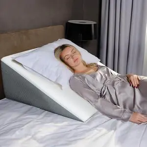 Extra Wide Bed Wedge Pillow | Super Large | Memory Foam Top and Jacquard Cover | for Sleeping Acid Reflux GERD (12 Inch Height (31 x 33 x 12)) Extra Wide Bed Wedge Pillow | Super Large | Memory Foam Top and Jacquard Cover | for Sleeping Acid Reflux GERD (12 Inch Height (31 x 33 x 12))