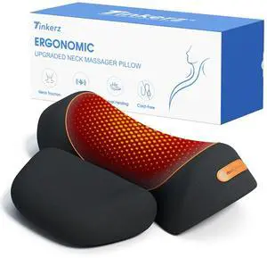 3 in-1 Cordless Neck Massager Pillow with Heat, Vibration & Traction | 2026 Upgraded Ergonomic Neck Pillow for Daily Muscle Relaxation, Cordless & USB-C Charging 3 in-1 Cordless Neck Massager Pillow with Heat, Vibration & Traction | 2026 Upgraded Ergonomic Neck Pillow for Daily Muscle Relaxation, Cordless & USB-C Charging