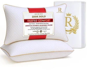 Queen Size Set of 2-Shredded Memory Foam PillowAdjustable Memory Foam Pillow for Sleeping, Firm Pillow for Neck & Shoulder Support, Breathable Bed Pillow for Back Stomach Side Sleepers Queen Size Set of 2-Shredded Memory Foam PillowAdjustable Memory Foam Pillow for Sleeping, Firm Pillow for Neck & Shoulder Support, Breathable Bed Pillow for Back Stomach Side Sleepers