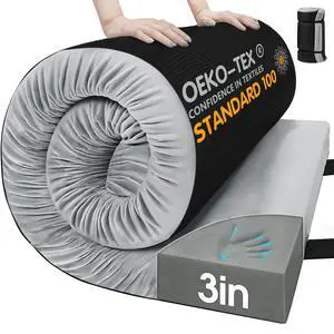 Memory Foam Camping Mattress Pad,Sleeping Pad for Camping,Non-Slip Bottom Floor Car Mattress Bed with Retaining Portable Roll up Mattress Pad Mat for Travel Truck Guest Bed Tent Memory Foam Camping Mattress Pad,Sleeping Pad for Camping,Non-Slip Bottom Floor Car Mattress Bed with Retaining Portable Roll up Mattress Pad Mat for Travel Truck Guest Bed Tent