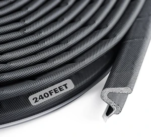 VShaped Kerf Foam Weather Stripping 240 Feet Black NonAdhesive Door Window Seal for Gap Blocking Draft Reduction Sound Insulation Energy Saving VShaped Kerf Foam Weather Stripping 240 Feet Black NonAdhesive Door Window Seal for Gap Blocking Draft Reduction Sound Insulation Energy Saving