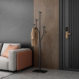 Metal Freestanding TreeShaped Coat Rack with Marble Base, 8 Hooks SpaceSaving Corner Coat Tree, Garment Organizer for Coats Hats Bags, for Entryway Bedroom Living Room Office, Black Finish Metal Freestanding TreeShaped Coat Rack with Marble Base, 8 Hooks SpaceSaving Corner Coat Tree, Garment Organizer for Coats Hats Bags, for Entryway Bedroom Living Room Office, Black Finish