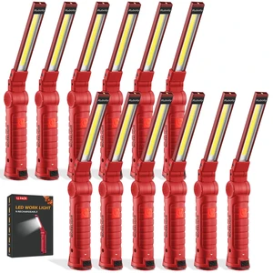 12Pack Magnetic Rechargeable LED Work Light/Flashlight for Mechanic | 360° Rotation, Super Bright, 5 Modes, Compact, Tail Hook, for Car Repairing, Garage, Emergency, Workshop, Gifts for Father 12Pack Magnetic Rechargeable LED Work Light/Flashlight for Mechanic | 360° Rotation, Super Bright, 5 Modes, Compact, Tail Hook, for Car Repairing, Garage, Emergency, Workshop, Gifts for Father