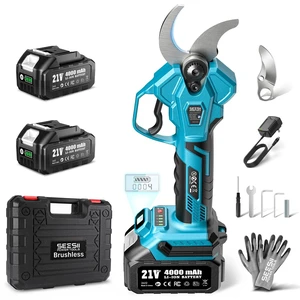Electric Pruning Shears, 1.6" Cut Cordless Pruner, 2x4.0Ah Batteries | Brushless Motor, SK5 Blade, LCD Display, 4 Modes, 2500+ Cuts, Auto Sleep, Lightweight Branch Cutter for Garden Tree Trimming Electric Pruning Shears, 1.6" Cut Cordless Pruner, 2x4.0Ah Batteries | Brushless Motor, SK5 Blade, LCD Display, 4 Modes, 2500+ Cuts, Auto Sleep, Lightweight Branch Cutter for Garden Tree Trimming
