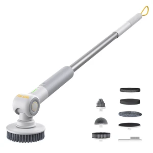 Flip G9 Pro Electric Scrubber, VoltiPulse Motor, for Bathroom | Dual-Speed Cleaner with 6 Brush Heads, Adjustable Angle & Extendable Handle, IPX7 Waterproof, Type-C Charge, White Flip G9 Pro Electric Scrubber, VoltiPulse Motor, for Bathroom | Dual-Speed Cleaner with 6 Brush Heads, Adjustable Angle & Extendable Handle, IPX7 Waterproof, Type-C Charge, White