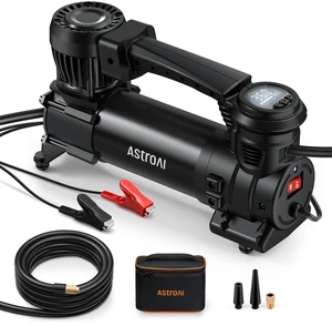 T4 Heavy Duty Truck Tire Inflator, 120PSI Air Compressor | 12V Air Compressor with Digital Gauge, Auto Shutoff, LED Light and Alligator Clips for Trucks, Pickups, SUVs and RVs T4 Heavy Duty Truck Tire Inflator, 120PSI Air Compressor | 12V Air Compressor with Digital Gauge, Auto Shutoff, LED Light and Alligator Clips for Trucks, Pickups, SUVs and RVs