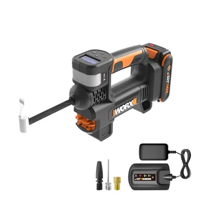 Cordless Tire Inflator 20V Air Compressor, WX092L | 150 PSI Max Pressure; Digital Pressure Gauge; Auto Shut-Off; 2.0Ah Battery & Charger Included; PowerShare Cordless Tire Inflator 20V Air Compressor, WX092L | 150 PSI Max Pressure; Digital Pressure Gauge; Auto Shut-Off; 2.0Ah Battery & Charger Included; PowerShare