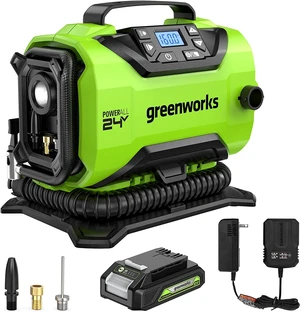 24V Cordless Tire Inflator, 160 PSI Portable Air Compressor, 2 Power Sources, Auto Shut Off, for Car, Bicycle, Motorcycle, Air Boat, Inflatables With 2.0 Ah Battery & 2A Charger 24V Cordless Tire Inflator, 160 PSI Portable Air Compressor, 2 Power Sources, Auto Shut Off, for Car, Bicycle, Motorcycle, Air Boat, Inflatables With 2.0 Ah Battery & 2A Charger