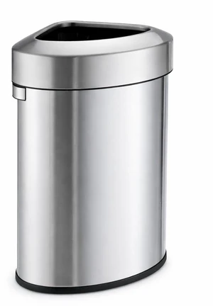 16 Gallon Commercial Trash Can with Removable Open Top Lid | Stainless Steel with Triangular Corner Design and Extra Strength Durability for Offices, Restaurants and Businesses, Silver 16 Gallon Commercial Trash Can with Removable Open Top Lid | Stainless Steel with Triangular Corner Design and Extra Strength Durability for Offices, Restaurants and Businesses, Silver