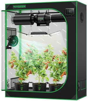 S425 2x4 Grow Tent 48"x24"x60" High Reflective Mylar Tent | Easy View Observation Window & Floor Tray, 100% Reflective Mylar Interior, Sturdy Metal Frame for Hydroponic Setup S425 2x4 Grow Tent 48"x24"x60" High Reflective Mylar Tent | Easy View Observation Window & Floor Tray, 100% Reflective Mylar Interior, Sturdy Metal Frame for Hydroponic Setup