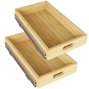 2 Set Pull Out Cabinet Organizer, Soft Close Slide Out Wood Drawer Storage Shelves for Kitchen, Base Cabinet Organization for Pantry, Finished, Heavy-Duty, Bottom Assembly (12 W x 21 D) 2 Set Pull Out Cabinet Organizer, Soft Close Slide Out Wood Drawer Storage Shelves for Kitchen, Base Cabinet Organization for Pantry, Finished, Heavy-Duty, Bottom Assembly (12 W x 21 D)