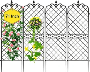 Amagabeli Garden Home 4 Pack Trellis for Climbing Plants Outdoor 72x21 Heavy Duty Rustproof Wall Metal Decoration Large Trellis for Potted Plants Support Trellis for Roses Vegetable Black Amagabeli Garden Home 4 Pack Trellis for Climbing Plants Outdoor 72x21 Heavy Duty Rustproof Wall Metal Decoration Large Trellis for Potted Plants Support Trellis for Roses Vegetable Black