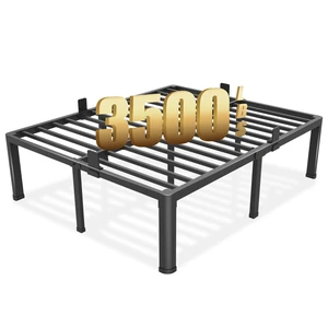 18 inch Full Size Bed Frame with Round Corner Legs Mattress Slide Stopper,3500 lbs Heavy Duty Metal Platform,Steel Slat Support,No Box Spring Needed,Easy Assembly,Noise Free 18 inch Full Size Bed Frame with Round Corner Legs Mattress Slide Stopper,3500 lbs Heavy Duty Metal Platform,Steel Slat Support,No Box Spring Needed,Easy Assembly,Noise Free