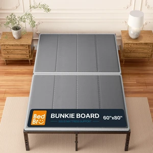 BedBro Bunkie Board Queen 10mm (60" x 80") Gray Under Mattress Support, Anti-Sag & Noise-Free,Platform & Slatted Beds. Breathable Low Profile Bed Board for Metal Frame BedBro Bunkie Board Queen 10mm (60" x 80") Gray Under Mattress Support, Anti-Sag & Noise-Free,Platform & Slatted Beds. Breathable Low Profile Bed Board for Metal Frame
