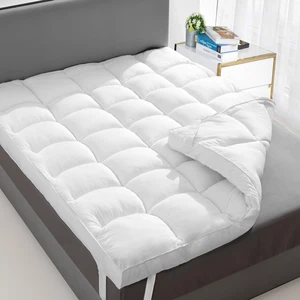 1400 GSM King Mattress Topper, Extra Thick Cooling Pillow Top Plush Pad | Breathable, Washable, Ultra soft, Hot sleeper, Back pain Relief, Fits 6 to 22 inches deep, Box quilted, Side sleepers 1400 GSM King Mattress Topper, Extra Thick Cooling Pillow Top Plush Pad | Breathable, Washable, Ultra soft, Hot sleeper, Back pain Relief, Fits 6 to 22 inches deep, Box quilted, Side sleepers