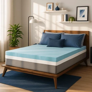 Gel Swirl Memory Foam Mattress Topper - 3 Inch, Pressure Relieving, Cooling Comfort - Made in the USA & CertiPUR-US Certified - Softens Firm Beds and Extends Mattress Life - Queen Size Gel Swirl Memory Foam Mattress Topper - 3 Inch, Pressure Relieving, Cooling Comfort - Made in the USA & CertiPUR-US Certified - Softens Firm Beds and Extends Mattress Life - Queen Size
