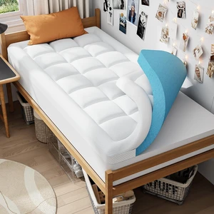 Twin XL College Dorm Essentials 3 Inch Memory Foam Mattress Topper | Dual Layer Design, 2 Inch Cooling Gel Foam and 1 Inch Soft Pillow Top Bed Pad, Back to School, Comfortable Support Twin XL College Dorm Essentials 3 Inch Memory Foam Mattress Topper | Dual Layer Design, 2 Inch Cooling Gel Foam and 1 Inch Soft Pillow Top Bed Pad, Back to School, Comfortable Support