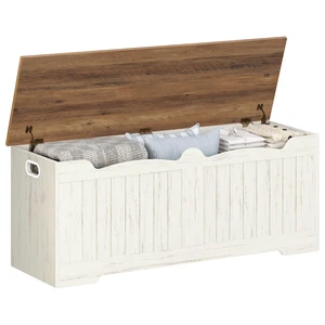 47.2 inches Farmhouse Storage Chest | 55 Gal | Retro White | Soft-Close Hinges | Stuffed Animal and Blanket Storage for Entryway, Bedroom and Living Room | Easy Assembly | SB28614X 47.2 inches Farmhouse Storage Chest | 55 Gal | Retro White | Soft-Close Hinges | Stuffed Animal and Blanket Storage for Entryway, Bedroom and Living Room | Easy Assembly | SB28614X