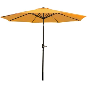 Sunnydaze Outdoor Patio Umbrella with Tilt & Crank, Gold, 9ft | Powder-Coated Aluminum Pole, Wind & Weather Resistant, Vented Large Outdoor Umbrella for Patio or Pool, Table Market Umbrella Sunnydaze Outdoor Patio Umbrella with Tilt & Crank, Gold, 9ft | Powder-Coated Aluminum Pole, Wind & Weather Resistant, Vented Large Outdoor Umbrella for Patio or Pool, Table Market Umbrella