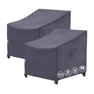 Patio Chair Covers, Grey, 35" W x 39" D x 36" H, 2-Pack | Waterproof UV Resistant Outdoor Deep Seat Lounge Chair Dining Chair Cover, Heavy Duty Rip-stop Fabric, 4-season, All-weather Patio Chair Covers, Grey, 35" W x 39" D x 36" H, 2-Pack | Waterproof UV Resistant Outdoor Deep Seat Lounge Chair Dining Chair Cover, Heavy Duty Rip-stop Fabric, 4-season, All-weather