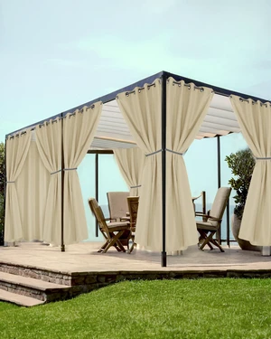 Grommet Outdoor Curtains for Patio Waterproof 8 Pcs 54x108 In Cream | Weatherproof Balcony Outside Curtains, Poolside Privacy Blind Shade For Apartments, Gazebo, Pergolas, Porch Grommet Outdoor Curtains for Patio Waterproof 8 Pcs 54x108 In Cream | Weatherproof Balcony Outside Curtains, Poolside Privacy Blind Shade For Apartments, Gazebo, Pergolas, Porch