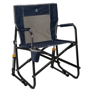 Freestyle Rocker Camping Chair | Portable Folding Rocking Chair with Solid, Durable Armrests, Drink Holder & Comfortable Backrest Indigo Blue Freestyle Rocker Camping Chair | Portable Folding Rocking Chair with Solid, Durable Armrests, Drink Holder & Comfortable Backrest Indigo Blue