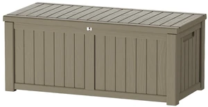 150 Gallon Outdoor Storage Box Patio Deck Box Waterproof, Resin Lockable Outside Large Storage Bin for Pool Cushion Furniture, Garden Tools UV-Resistant, Grey 150 Gallon Outdoor Storage Box Patio Deck Box Waterproof, Resin Lockable Outside Large Storage Bin for Pool Cushion Furniture, Garden Tools UV-Resistant, Grey