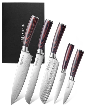 5-Piece Chef Knife Set, Ultra Sharp Kitchen Knives | High-Carbon Stainless Steel Kitchen Knife Set, Ergonomic Handle, Ideal Gift for Home and Restaurant Cooking 5-Piece Chef Knife Set, Ultra Sharp Kitchen Knives | High-Carbon Stainless Steel Kitchen Knife Set, Ergonomic Handle, Ideal Gift for Home and Restaurant Cooking
