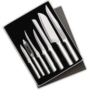 Cutlery The Starter Gift Set (S38), Silver | 7-piece Knife Set , Stainless Steel Blade, Cast Aluminum Handle Cutlery The Starter Gift Set (S38), Silver | 7-piece Knife Set , Stainless Steel Blade, Cast Aluminum Handle