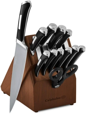 Kitchen Knife Set with Self-Sharpening Block, 13-Piece NonStick Knives Kitchen Knife Set with Self-Sharpening Block, 13-Piece NonStick Knives