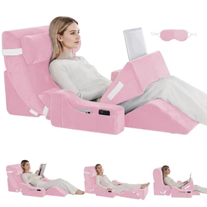 Wedge Pillow Set for After Surgery,Pink,9PCS-23.2" | Orthopedic Bed Wedge Pillow Set for Sleeping,Post Surgery & Pain Relief,Multiple Piece Wedge Pillows for Reading ,Acid Reflux Wedge Pillow Set for After Surgery,Pink,9PCS-23.2" | Orthopedic Bed Wedge Pillow Set for Sleeping,Post Surgery & Pain Relief,Multiple Piece Wedge Pillows for Reading ,Acid Reflux