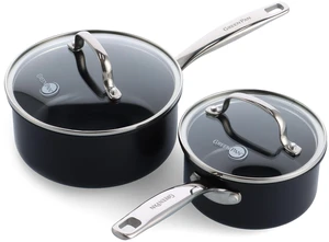 Prime Chatham 1QT & 2QT Saucepan Pot Set with Glass Lids, Hard Anodized Diamond Infused Ceramic Nonstick, PFAS-Free, Dishwasher Safe, Oven Safe, Multipurpose Chefs Pan, Stay-Cool Handle,Black Prime Chatham 1QT & 2QT Saucepan Pot Set with Glass Lids, Hard Anodized Diamond Infused Ceramic Nonstick, PFAS-Free, Dishwasher Safe, Oven Safe, Multipurpose Chefs Pan, Stay-Cool Handle,Black