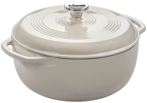 Essential Enamel Cast Iron Dutch Oven, 6 Quart, Oyster White | Ideal for Bread Baking, Braising, Marinating & Slow Cooking, Features Moisture-Sealing Lid & Dual Handles Essential Enamel Cast Iron Dutch Oven, 6 Quart, Oyster White | Ideal for Bread Baking, Braising, Marinating & Slow Cooking, Features Moisture-Sealing Lid & Dual Handles