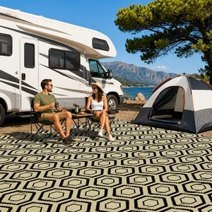 9x18 Outdoor Rug, Plastic Woven Patio Mat, Waterproof RV Camping Rug | Reversible Mats, Large Floor Mat for Outdoors, RV, Patio, Backyard, Deck, Picnic, Beach, Trailer, Camping 9x18 Outdoor Rug, Plastic Woven Patio Mat, Waterproof RV Camping Rug | Reversible Mats, Large Floor Mat for Outdoors, RV, Patio, Backyard, Deck, Picnic, Beach, Trailer, Camping