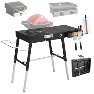 Outdoor Portable Grill Table, Blackstone Griddle Stand, Folding BBQ Table | Fits 17" Or 22" Blackstone Griddle, Ninja Grill Stand: with Trash Holder, Perfect Accessories for Outdoor Cooking Camping Outdoor Portable Grill Table, Blackstone Griddle Stand, Folding BBQ Table | Fits 17" Or 22" Blackstone Griddle, Ninja Grill Stand: with Trash Holder, Perfect Accessories for Outdoor Cooking Camping