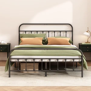 Metal Bed Frame King Size,Easy to Assemble,Black | Structurally Stable, Heavy Duty Steel Slat Supported, No Box Spring Needed, Easy Removal and Transport Metal Bed Frame King Size,Easy to Assemble,Black | Structurally Stable, Heavy Duty Steel Slat Supported, No Box Spring Needed, Easy Removal and Transport