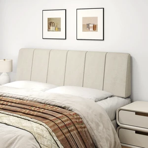 Queen Size Headboard Only-No Assembly Required, Beige | Easy to use no assembly required, Linen fabric and extra-thick foam for added comfort, Modern style headboard queen size Queen Size Headboard Only-No Assembly Required, Beige | Easy to use no assembly required, Linen fabric and extra-thick foam for added comfort, Modern style headboard queen size