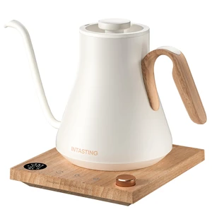 Gooseneck Electric Kettle with ±1 Temperature Control, 0.9L | Fast Heating, Stainless Steel Interior, for Pour Over Coffee, Tea & Boiling Water, Keep Warm, Cream White Gooseneck Electric Kettle with ±1 Temperature Control, 0.9L | Fast Heating, Stainless Steel Interior, for Pour Over Coffee, Tea & Boiling Water, Keep Warm, Cream White