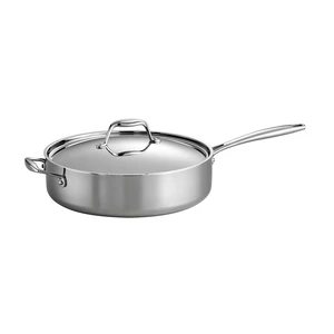 Signature Tri-Ply Clad Stainless Steel 6-Quart Saute Pan | Induction-Ready Cooking Pan, Dishwasher-Safe, NSF-Certified, Made in Brazil Signature Tri-Ply Clad Stainless Steel 6-Quart Saute Pan | Induction-Ready Cooking Pan, Dishwasher-Safe, NSF-Certified, Made in Brazil