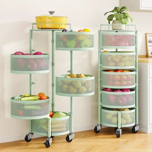 5-Tier Fruit and Vegetable Basket Bowls for Kitchen, Rotating, Green | Metal Top Lid, Rolling Storage Rack Cart for Potato, Onion &Fruit, Large Wire Basket Organizer for Kitchen Counter, Pantry 5-Tier Fruit and Vegetable Basket Bowls for Kitchen, Rotating, Green | Metal Top Lid, Rolling Storage Rack Cart for Potato, Onion &Fruit, Large Wire Basket Organizer for Kitchen Counter, Pantry