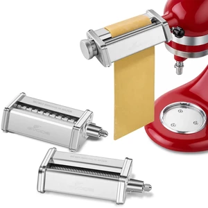 3Pcs Pasta Attachment for KitchenAid Stand Mixer, 304 Stainless Steel | Pasta Maker Attachment Set with Pasta Roller, Spaghetti Cutter and Fettuccine Cutter, Fits all Household KitchenAid Mixer 3Pcs Pasta Attachment for KitchenAid Stand Mixer, 304 Stainless Steel | Pasta Maker Attachment Set with Pasta Roller, Spaghetti Cutter and Fettuccine Cutter, Fits all Household KitchenAid Mixer