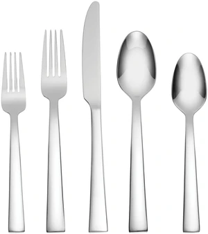 Madison Avenue 45 Piece Casual Flatware Set, 18/0 Stainless, Service for 8,Silver,45pc Madison Avenue 45 Piece Casual Flatware Set, 18/0 Stainless, Service for 8,Silver,45pc