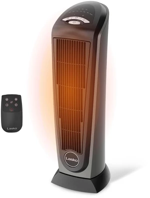 23" Ceramic Tower Space Heater with Remote Control - Silver - 751320 | 1500W, Widespread Oscillation, 2 Heat Settings, Portable Tower Heater for Indoor Use and Office, Timer, Overheat Protection 23" Ceramic Tower Space Heater with Remote Control - Silver - 751320 | 1500W, Widespread Oscillation, 2 Heat Settings, Portable Tower Heater for Indoor Use and Office, Timer, Overheat Protection