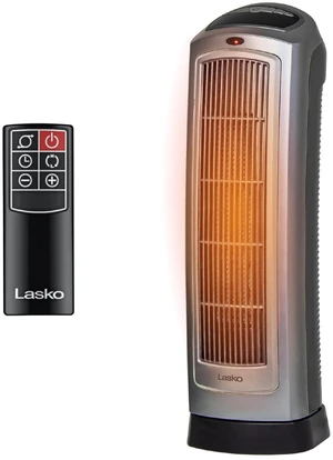 Oscillating Digital Ceramic Tower Heater for Home with Adjustable Thermostat, Timer and Remote Control, 23 Inches, 1500W, Silver, 755320 Oscillating Digital Ceramic Tower Heater for Home with Adjustable Thermostat, Timer and Remote Control, 23 Inches, 1500W, Silver, 755320